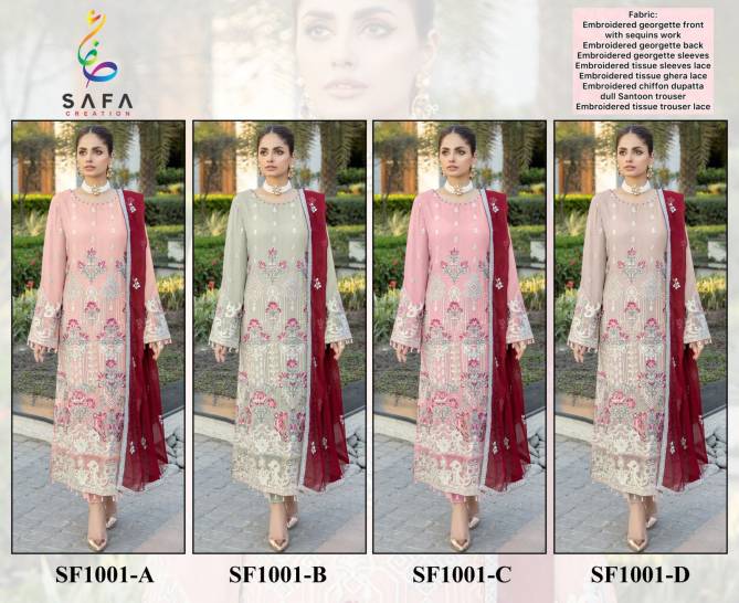 Safa PK 1001 Zarkhan Georgette Pakistani Suits Wholesale Price In Surat